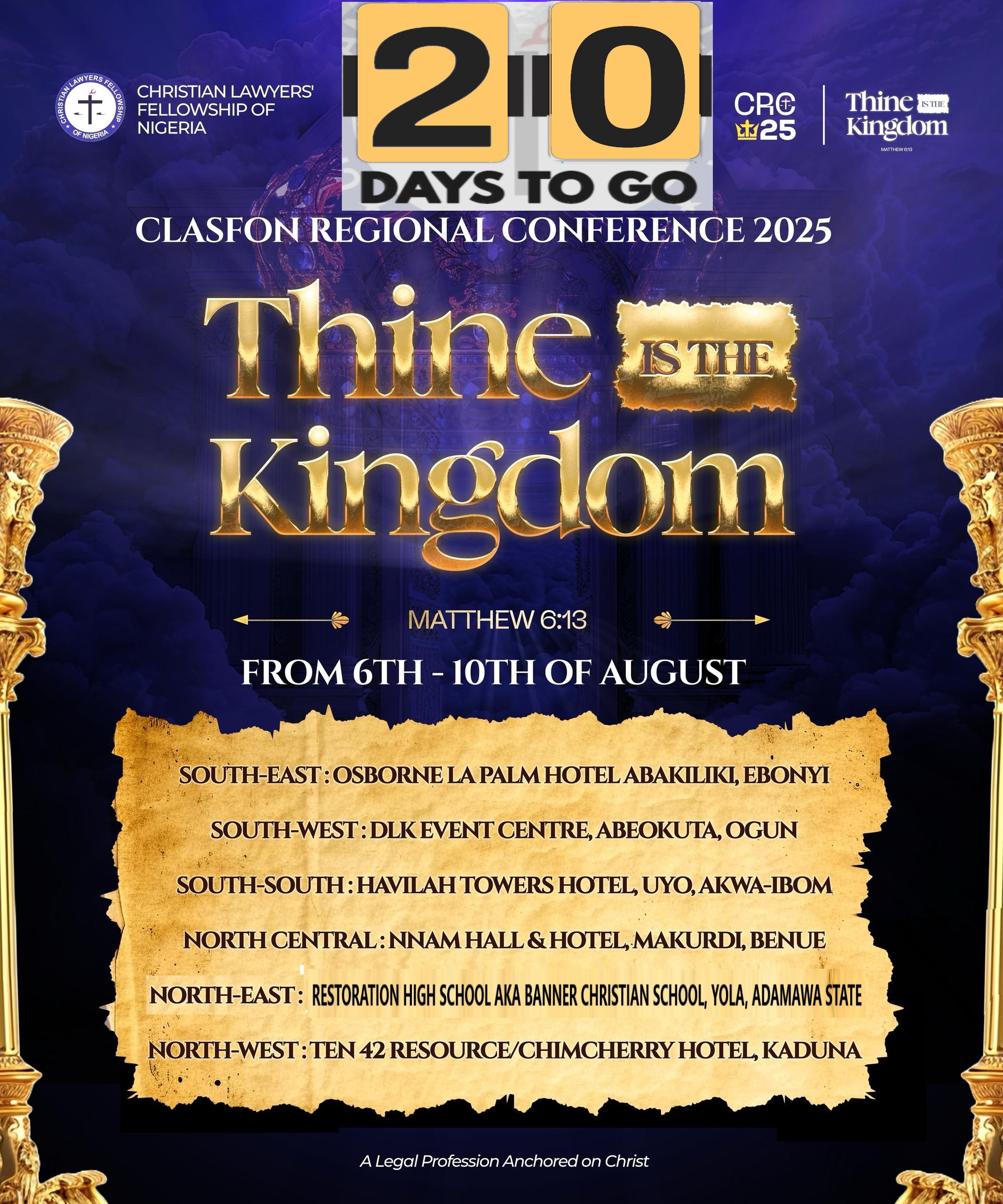 COUNTDOWN TO CLASFON REGIONAL CONFERENCE 2025: ONLY 20 DAYS LEFT TO REGISTER!